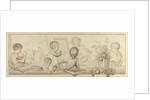 Six Putti with Flowers and Fruit and the Attributes of Drawing by Jurriaan Andriessen