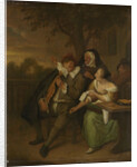 Man with a fiddle in bad company by Jan Havicksz. Steen