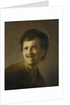 Bust of a laughing young man by Circle of Rembrandt Harmensz. van Rijn