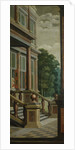 A Staircase, right side of the depiction. One of a seven-part room decoration by Dirck van Delen