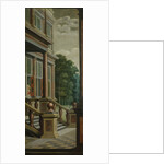 A Staircase, right side of the depiction. One of a seven-part room decoration by Dirck van Delen