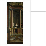 A Staircase, left side of the depiction. One of a seven-part room decoration by Dirck van Delen