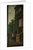 A Staircase, left side of the depiction. One of a seven-part room decoration by Dirck van Delen