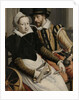Man and Woman at a Spinning Wheel by Pieter Pietersz. I