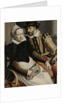 Man and Woman at a Spinning Wheel by Pieter Pietersz. I