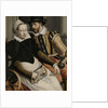 Man and Woman at a Spinning Wheel by Pieter Pietersz. I