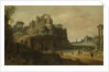Roman Landscape with the Palatine to the left and part of the Roman Forum on the right by Pieter Anthonisz Groenewegen