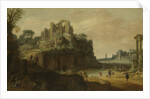 Roman Landscape with the Palatine to the left and part of the Roman Forum on the right by Pieter Anthonisz Groenewegen