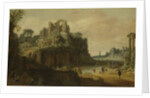 Roman Landscape with the Palatine to the left and part of the Roman Forum on the right by Pieter Anthonisz Groenewegen