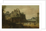 Roman Landscape with the Palatine to the left and part of the Roman Forum on the right by Pieter Anthonisz Groenewegen