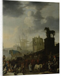 Entrance to the Capitol with the White Horse of the newly elected Pope by Johannes Lingelbach