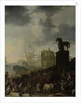 Entrance to the Capitol with the White Horse of the newly elected Pope by Johannes Lingelbach