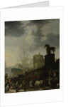 Entrance to the Capitol with the White Horse of the newly elected Pope by Johannes Lingelbach