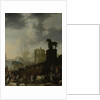 Entrance to the Capitol with the White Horse of the newly elected Pope by Johannes Lingelbach