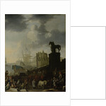 Entrance to the Capitol with the White Horse of the newly elected Pope by Johannes Lingelbach