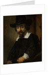 Portrait of a man, thought to be Dr. Ephraïm Bueno by Rembrandt Harmensz. van Rijn
