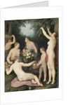 Pomona Receives the Harvest of Fruit by Cornelis Cornelisz. van Haarlem