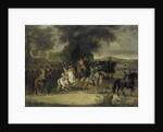 Inspection of a Cavalry Regiment, perhaps by William of Hesse-Homburg by Cornelis Troost