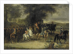 Inspection of a Cavalry Regiment, perhaps by William of Hesse-Homburg by Cornelis Troost