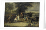 Inspection of a Cavalry Regiment, perhaps by William of Hesse-Homburg by Cornelis Troost
