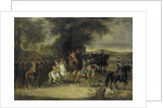 Inspection of a Cavalry Regiment, perhaps by William of Hesse-Homburg by Cornelis Troost