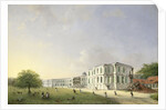 Front View of Buitenzorg Palace after the Earthquake of 10 October 1834, Kota Bogor Java Indonesia by Willem Troost II