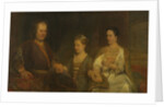 Family Portrait of Hermanus Boerhaave, and his Wife Maria Drolenvaux and little Daughter Johanna Maria by Aert de Gelder