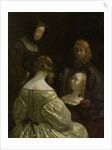 Woman at a Mirror by Gerard ter Borch II