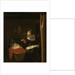 Young Woman at a Cradle by Nicolaes Maes