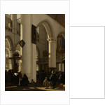 Interior of a Protestant, Gothic Church during a Service by Emanuel de Witte