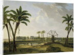 View of the coffee plantation 'Meerzorg' at the Taparoepikanaal in Suriname, Willem de Klerk by Alexander Ludwich Broekmann