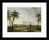 View of the coffee plantation 'Meerzorg' at the Taparoepikanaal in Suriname, Willem de Klerk by Alexander Ludwich Broekmann