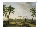 View of the coffee plantation 'Meerzorg' at the Taparoepikanaal in Suriname, Willem de Klerk by Alexander Ludwich Broekmann