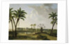 View of the coffee plantation 'Meerzorg' at the Taparoepikanaal in Suriname, Willem de Klerk by Alexander Ludwich Broekmann