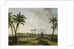 View of the coffee plantation 'Meerzorg' at the Taparoepikanaal in Suriname, Willem de Klerk by Alexander Ludwich Broekmann