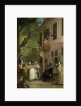 Misled, The Ambassador of the Rascals Exposes himself from the Window of 't Bokki Tavern in the Haarlemmerhout by Cornelis Troost