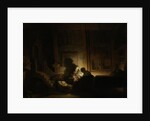 The holy family at night by Workshop of Rembrandt Harmensz. van Rijn