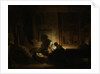 The holy family at night by Workshop of Rembrandt Harmensz. van Rijn