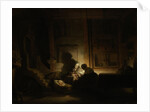 The holy family at night by Workshop of Rembrandt Harmensz. van Rijn