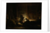 The holy family at night by Workshop of Rembrandt Harmensz. van Rijn