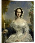 Agatha Petronella Hartsen. Bridal gown on the occasion of her marriage to Jan van der Hoop op 17 maart 1841 by Jan Willem Pieneman