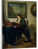 A Man Writing at his Desk by Jan Ekels II