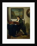 A Man Writing at his Desk by Jan Ekels II