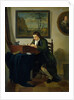 A Man Writing at his Desk by Jan Ekels II