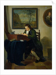 A Man Writing at his Desk by Jan Ekels II