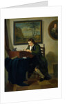A Man Writing at his Desk by Jan Ekels II