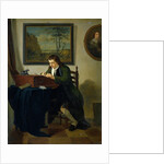 A Man Writing at his Desk by Jan Ekels II