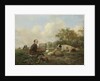 The Artist Painting a Cow in a Meadow by Hendrikus van de Sande Bakhuyzen