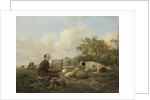 The Artist Painting a Cow in a Meadow by Hendrikus van de Sande Bakhuyzen