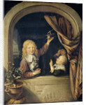 Children with a mousetrap by Domenicus van Tol